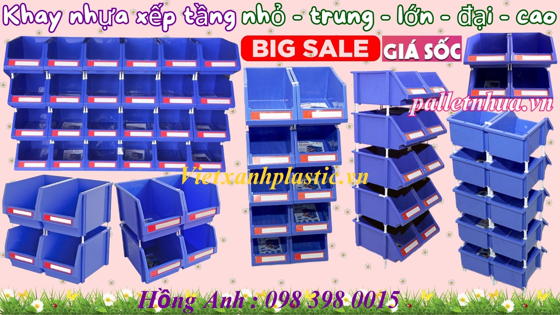 Khay nhựa xếp tầng nhỏ