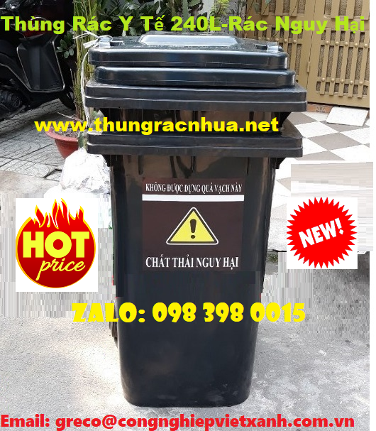 Thùng rác nhựa 120 lít