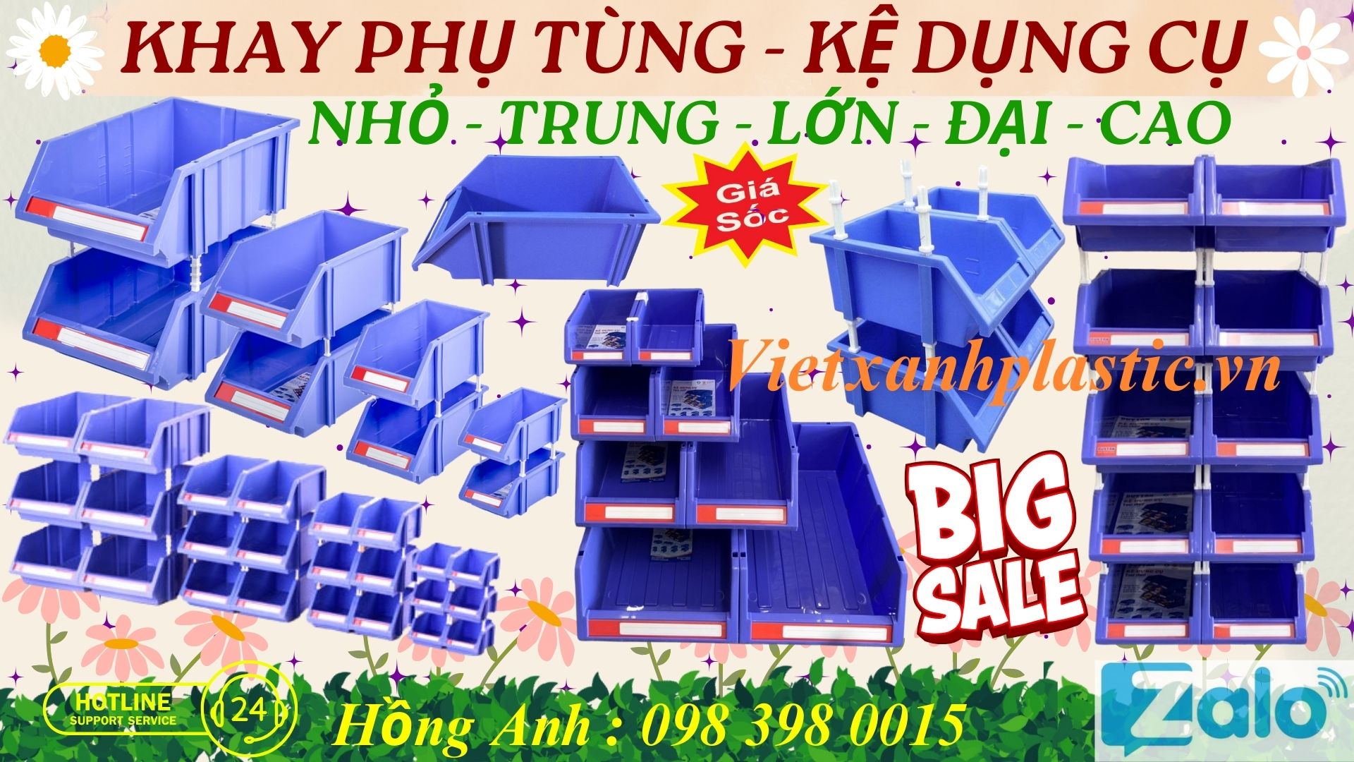 Khay phụ tùng nhựa
