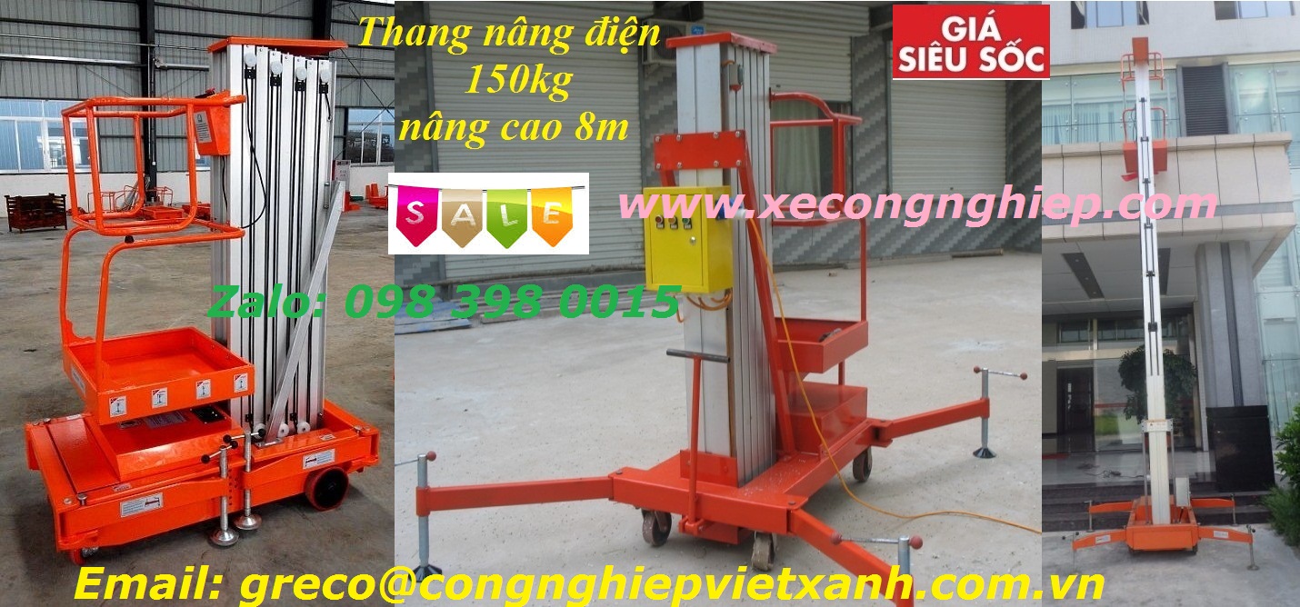 Thang nâng GTWY8-100 trong thao tác